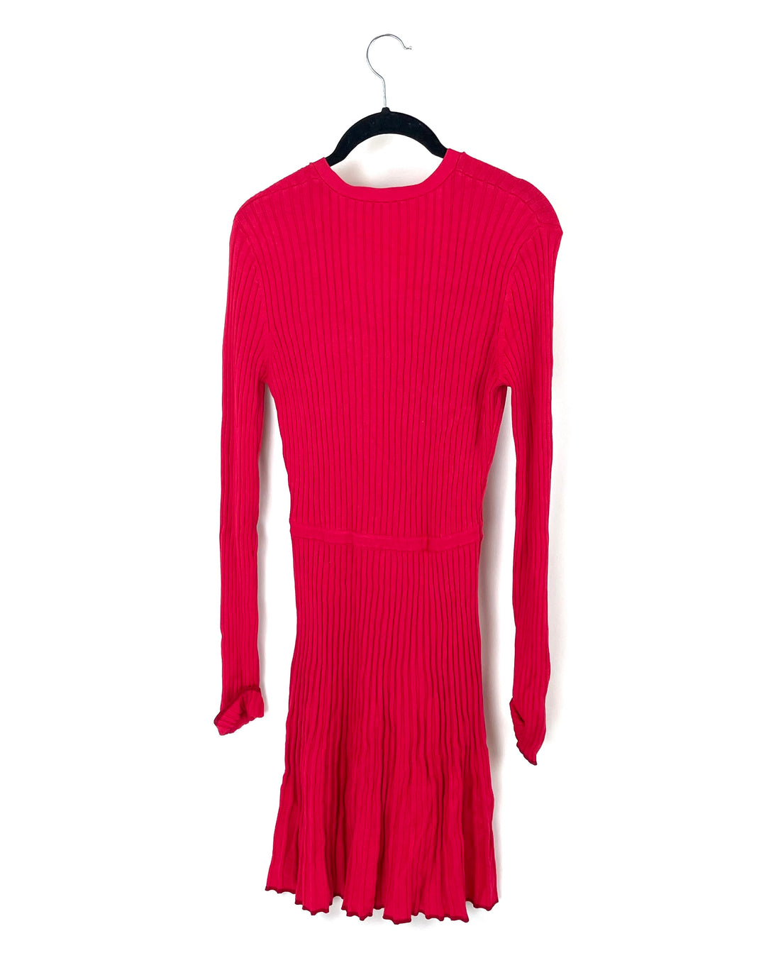 Red Ribbed Knit Dress - Size 2-4