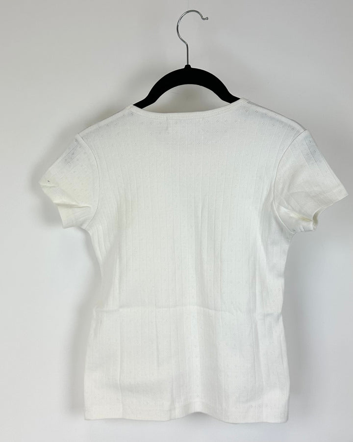 White Baby Tee - Extra Small, Small and Large