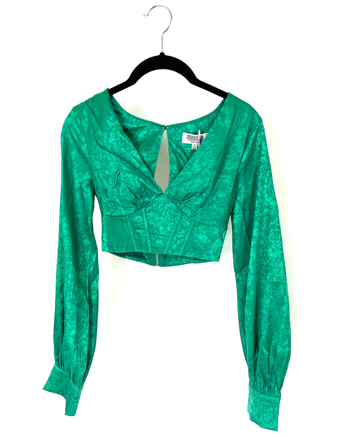 Shareen Collections Green Blouse - Size 2