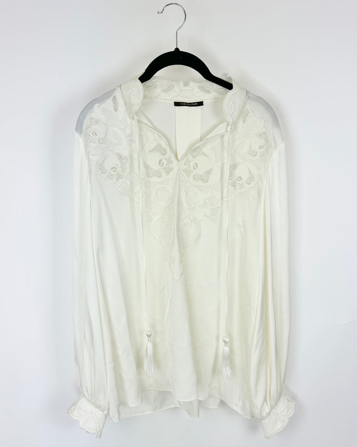 Kobi Halperin Cream Blouse - Medium