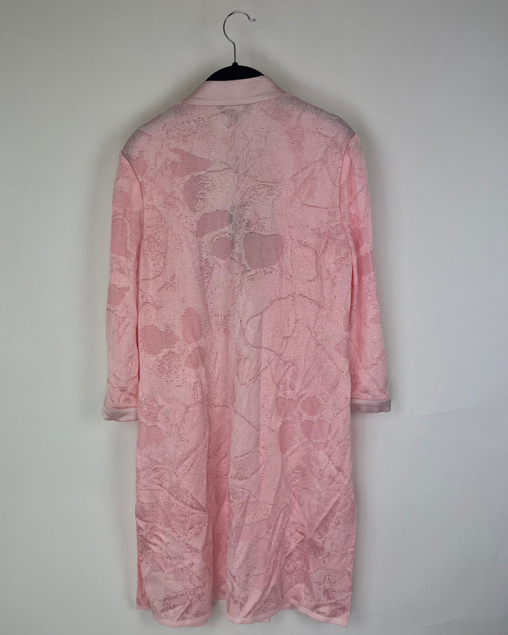 Pale Pink Knit Long Cardigan - Size 4/6