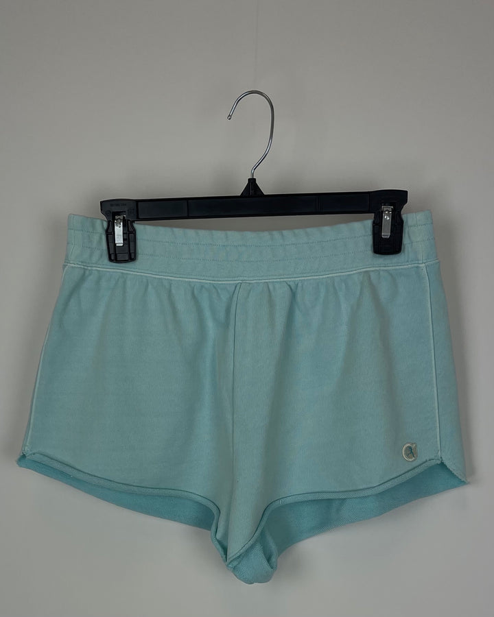 Light Blue Raw Hem Lounge Shorts - Size 4/6