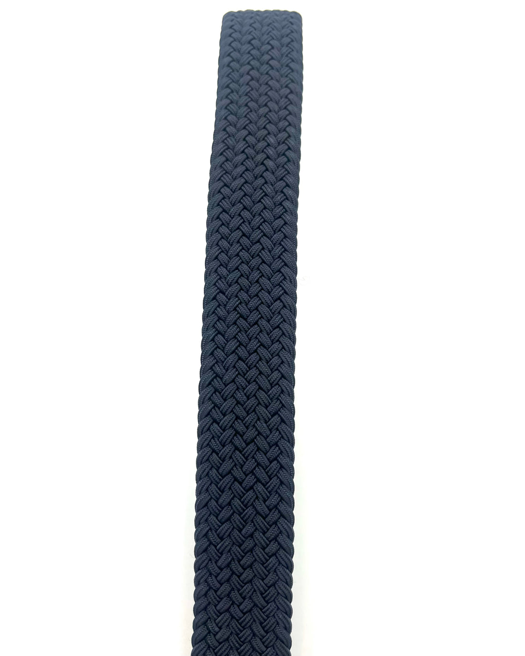 MENS Navy Woven Belt with Brown Accent - Size 32