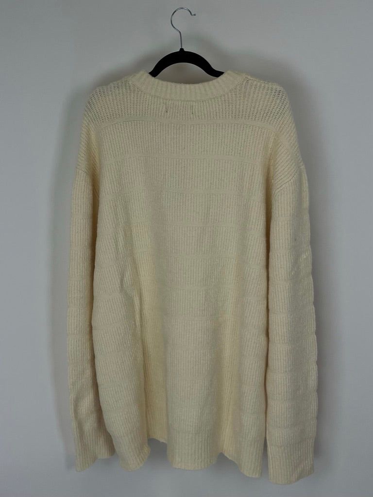 MENS Cream Cozy Sweater - 2XL and 3XL