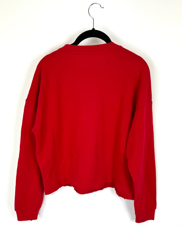 Red Logo Cropped Crewneck - Size 4/6