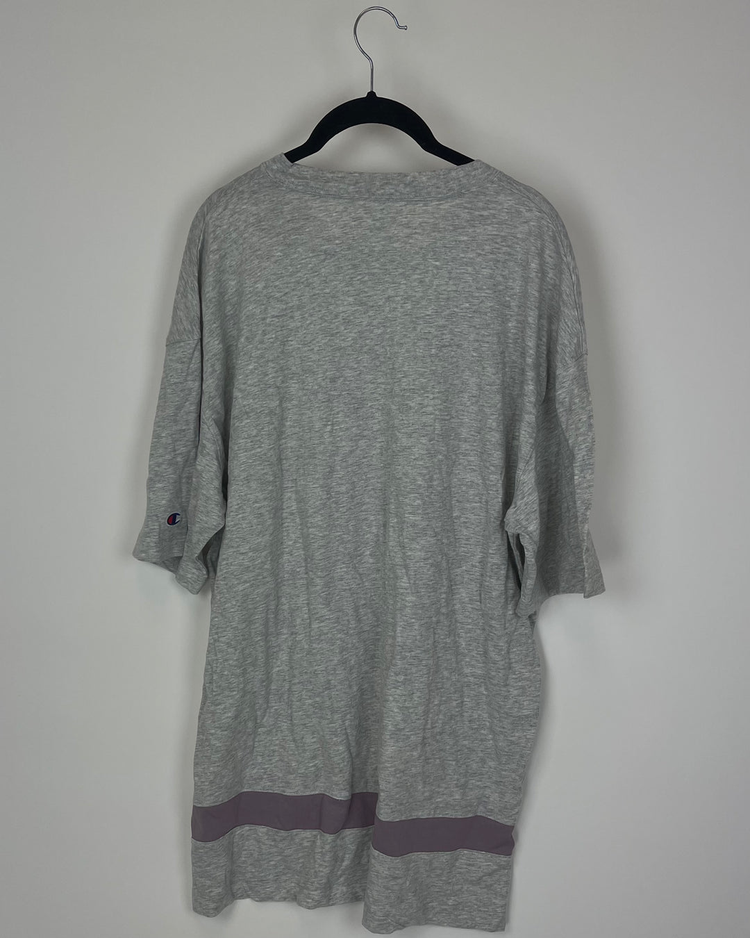 MENS Gray and Dusty Mauve T-Shirt - Medium