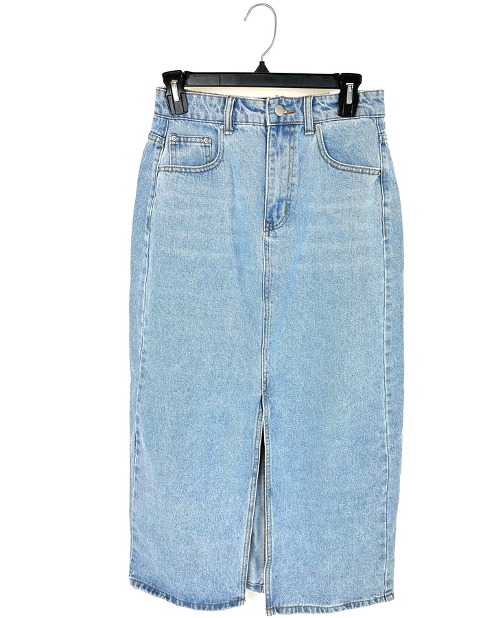 Shein Long Denim Skirt - Size 4