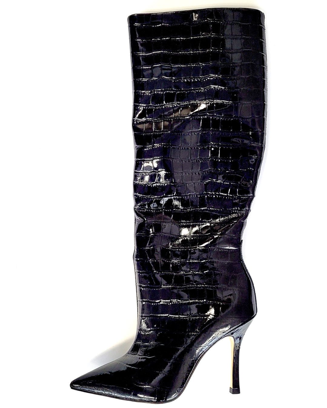 Black Patent Leather Boots - Size 6.5