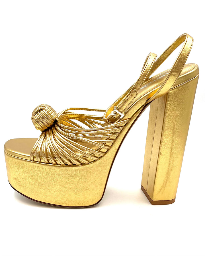 Gold Metallic Platform Heels - Size 7.5 and 9.5