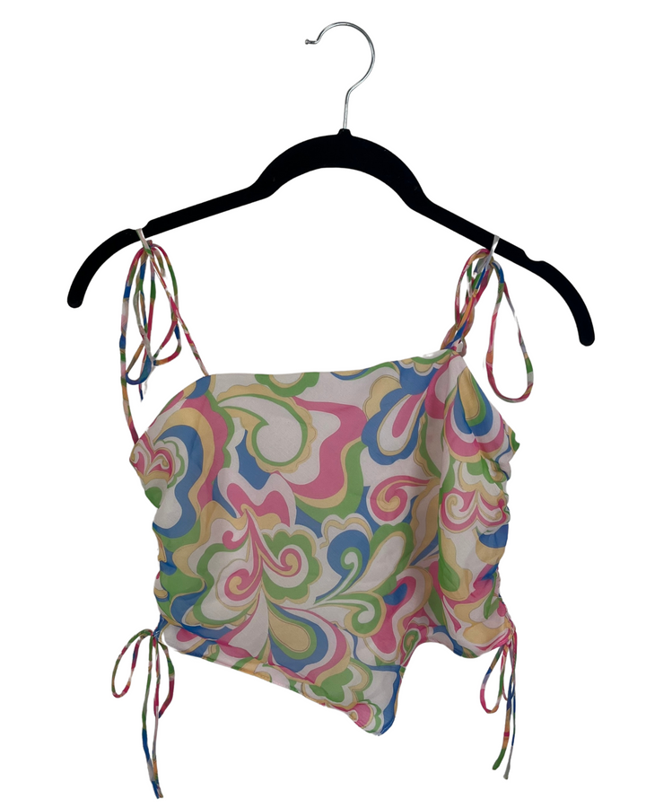 Multi Color Floral Crop Top - Size 2-4