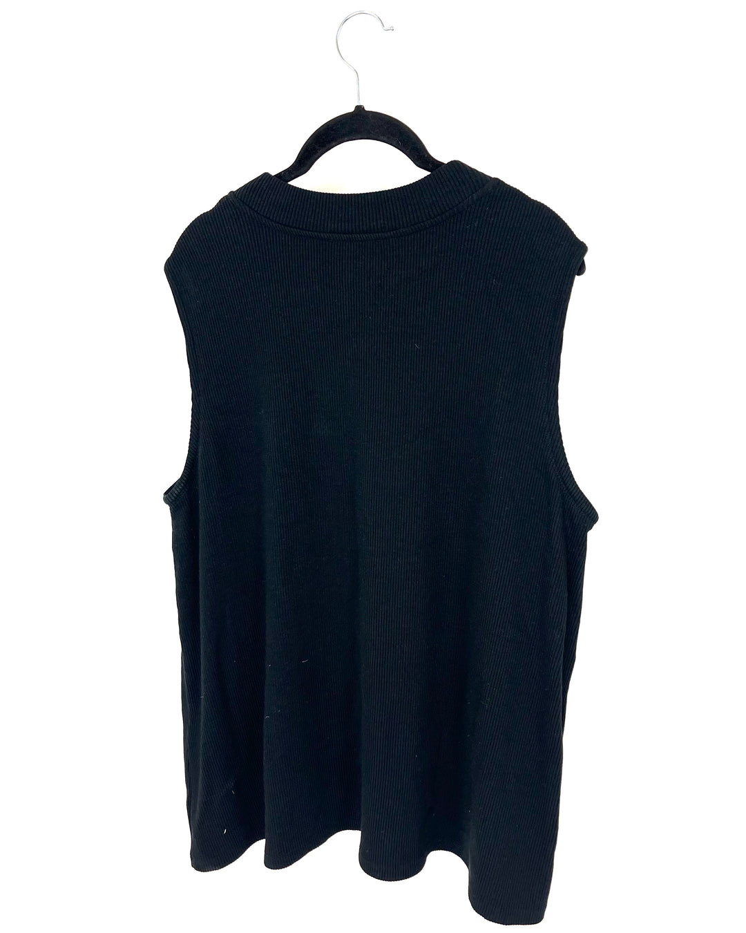 Eileen Fisher Black Knit Sleeveless Top - 1X