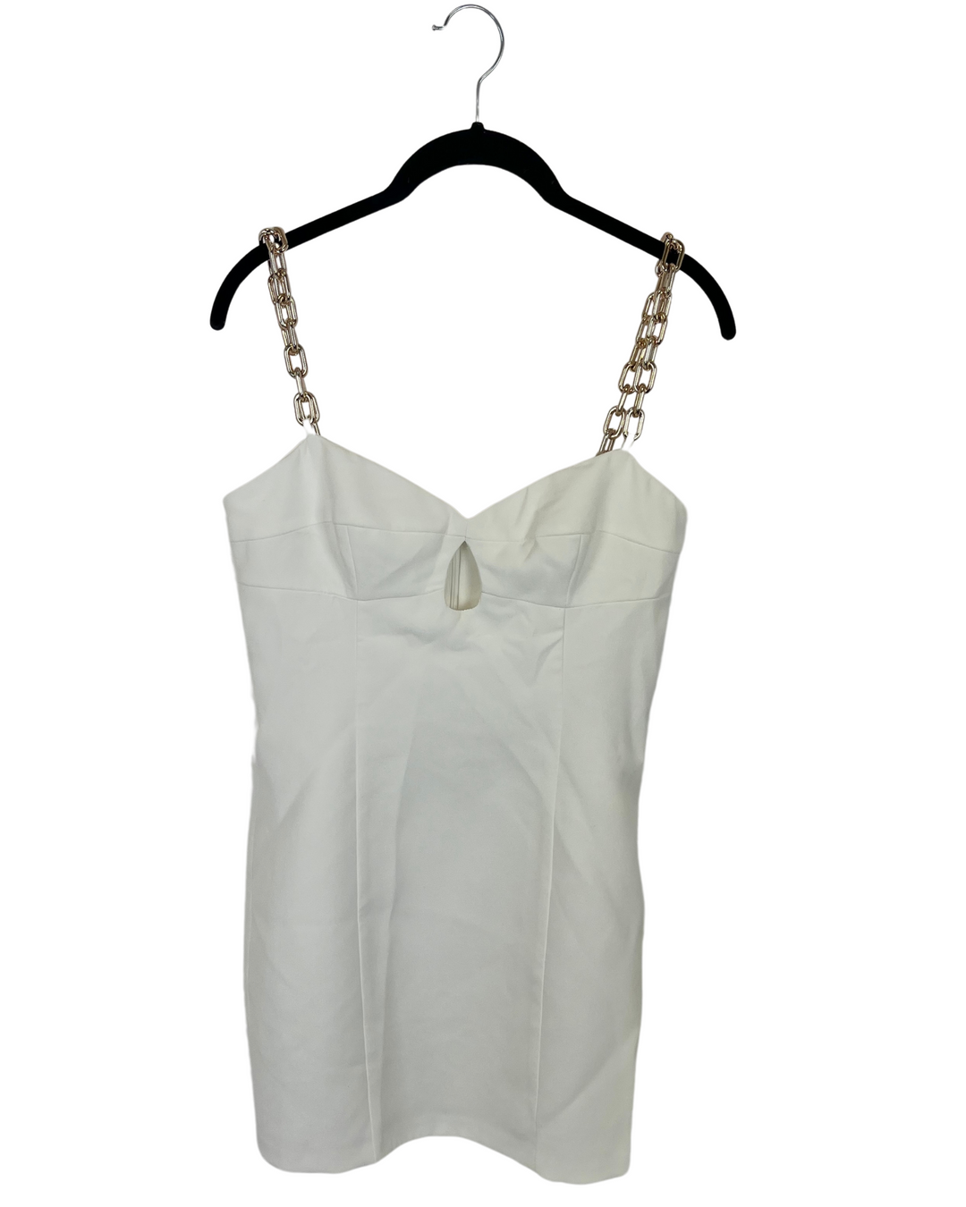 White Dress With Chain Straps - Small