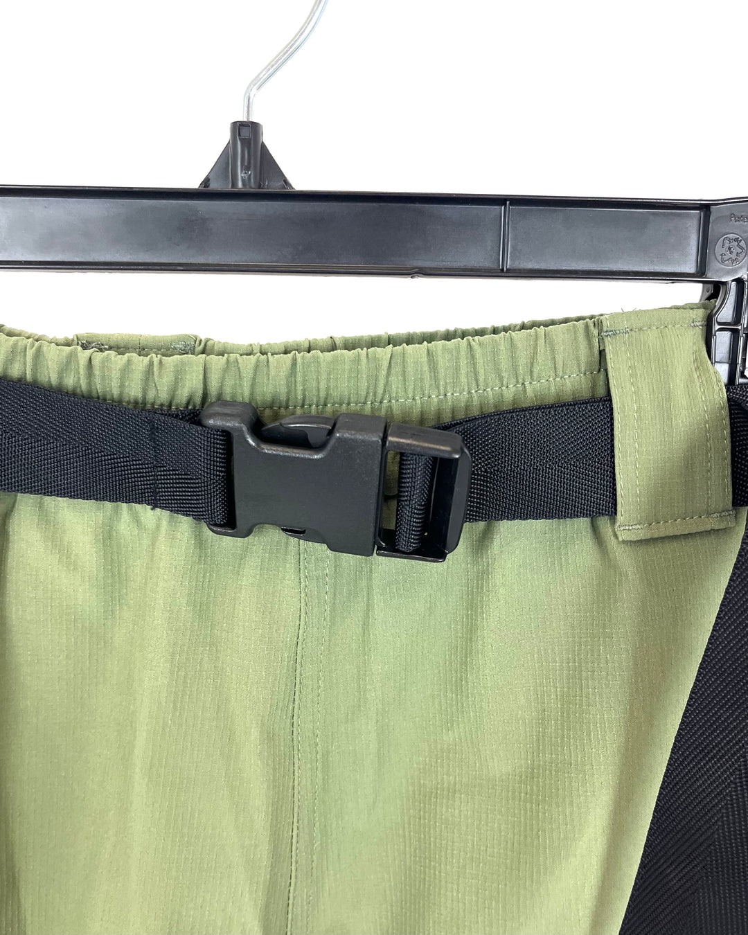 MENS Forest Green Active Shorts With Buckle Belt - Small