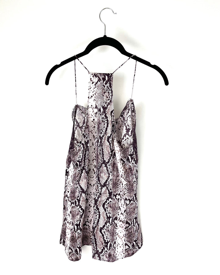 Purple Snake Print Tank - Size 4-6