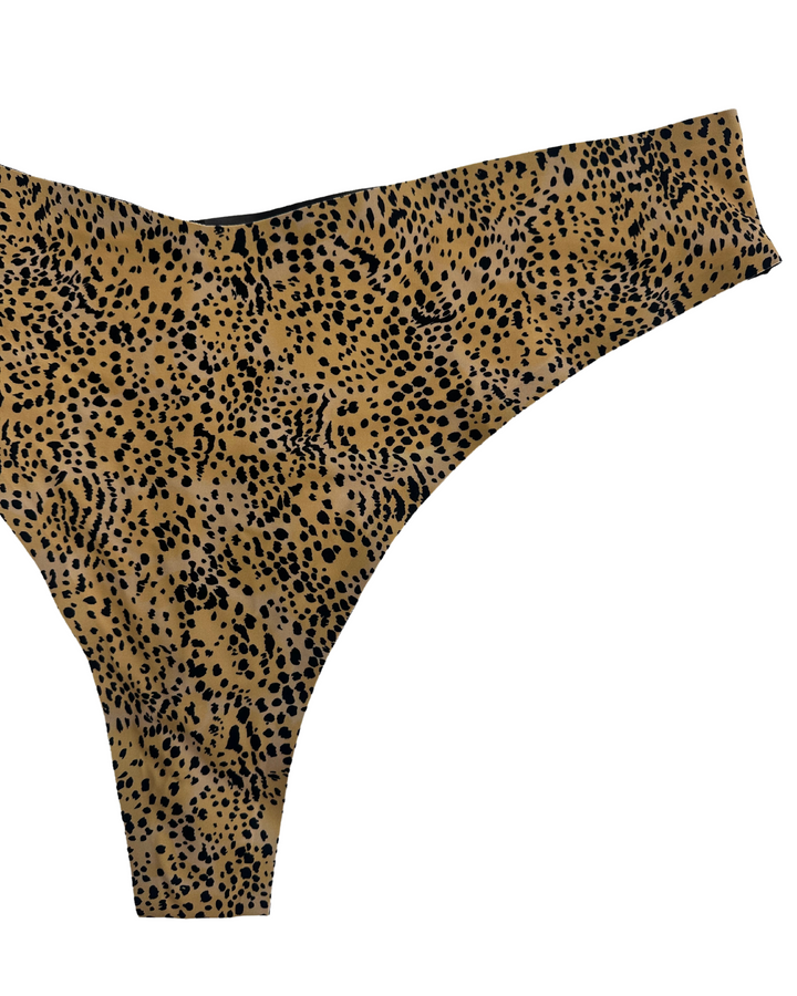 Cheetah Print Thong Bikini Bottom - 2X, 3X, 4X