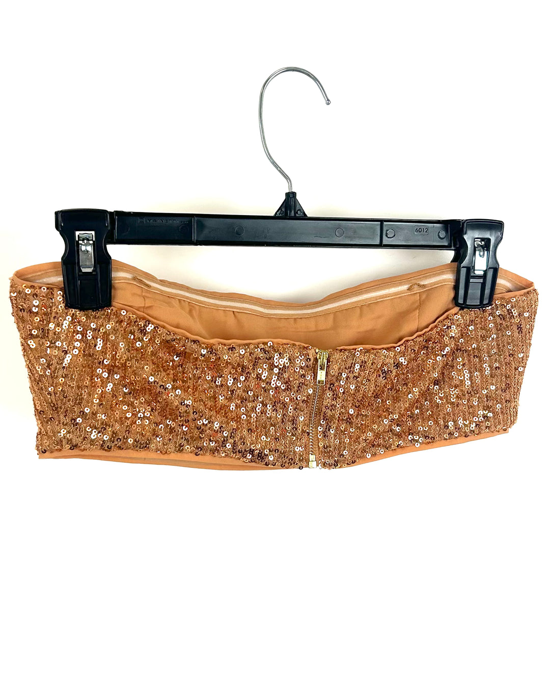 Camila Coelho Gold Sequin Crop Top - Small