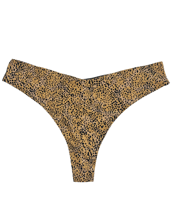 Cheetah Print Thong Bikini Bottom - 2X, 3X, 4X