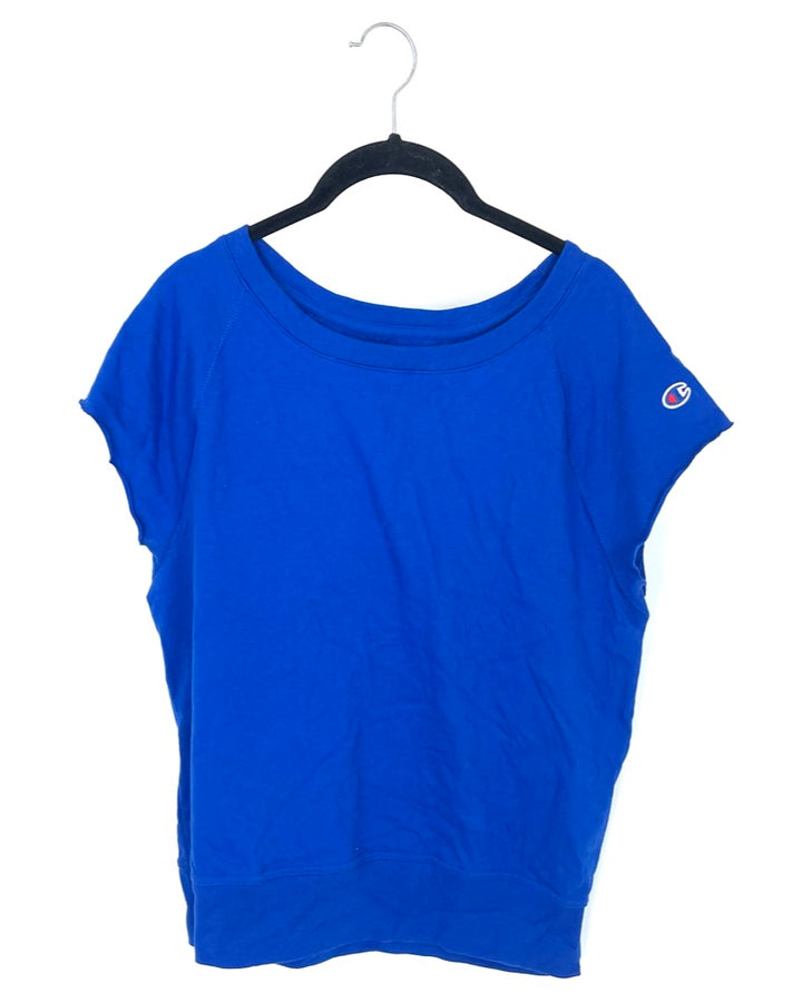 Royal Blue Cap Sleeve T-Shirt - Medium