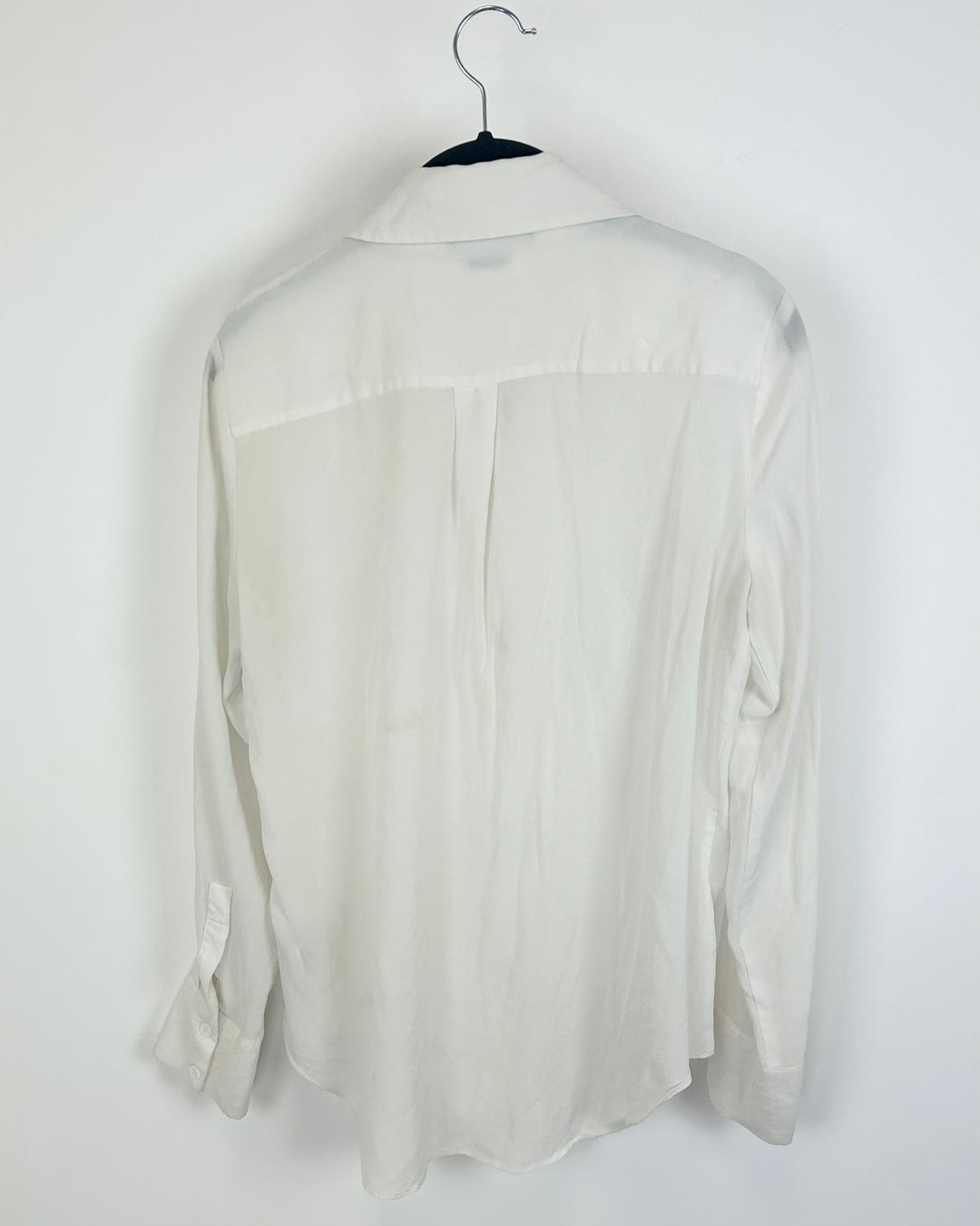 Zara White Sheer Blouse - Medium