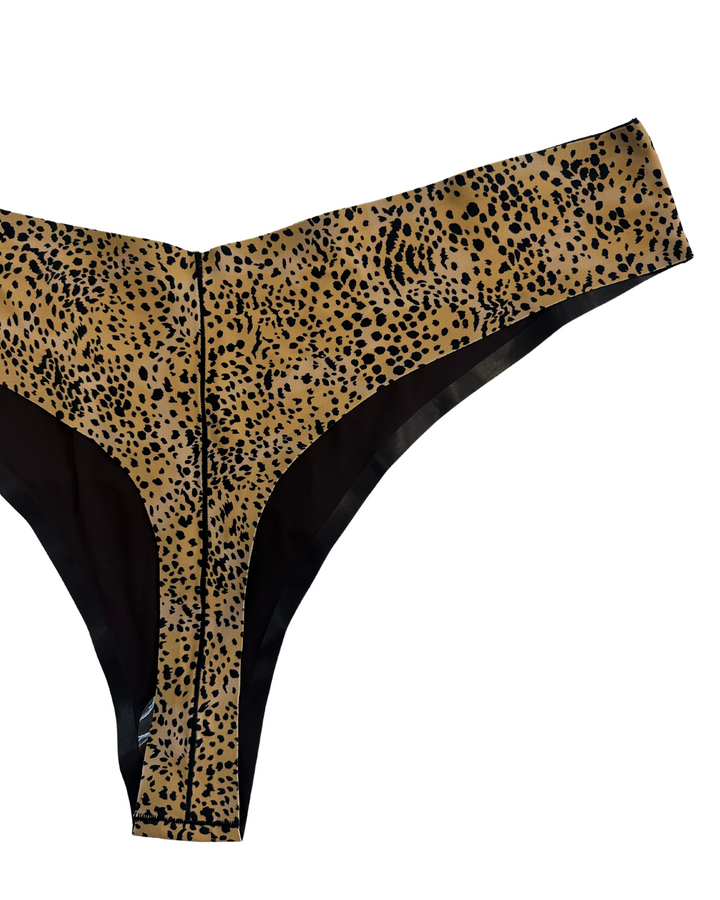 Cheetah Print Thong Bikini Bottom - 2X, 3X, 4X