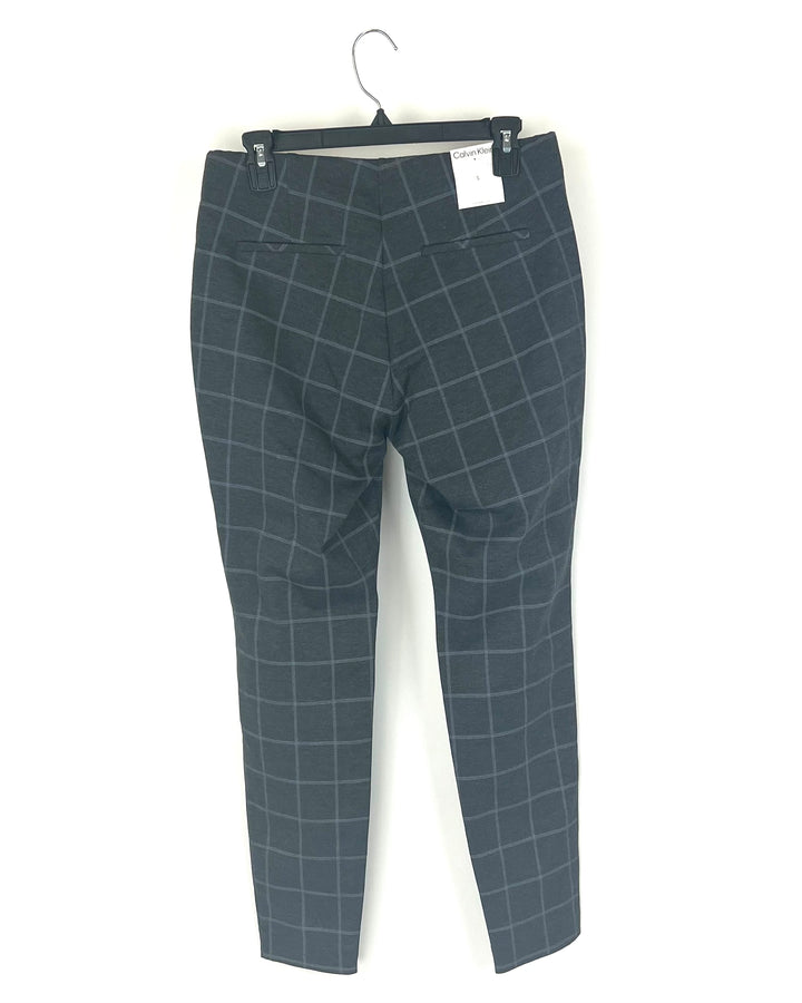 Medium and Light Grey Checkered Pants - Small