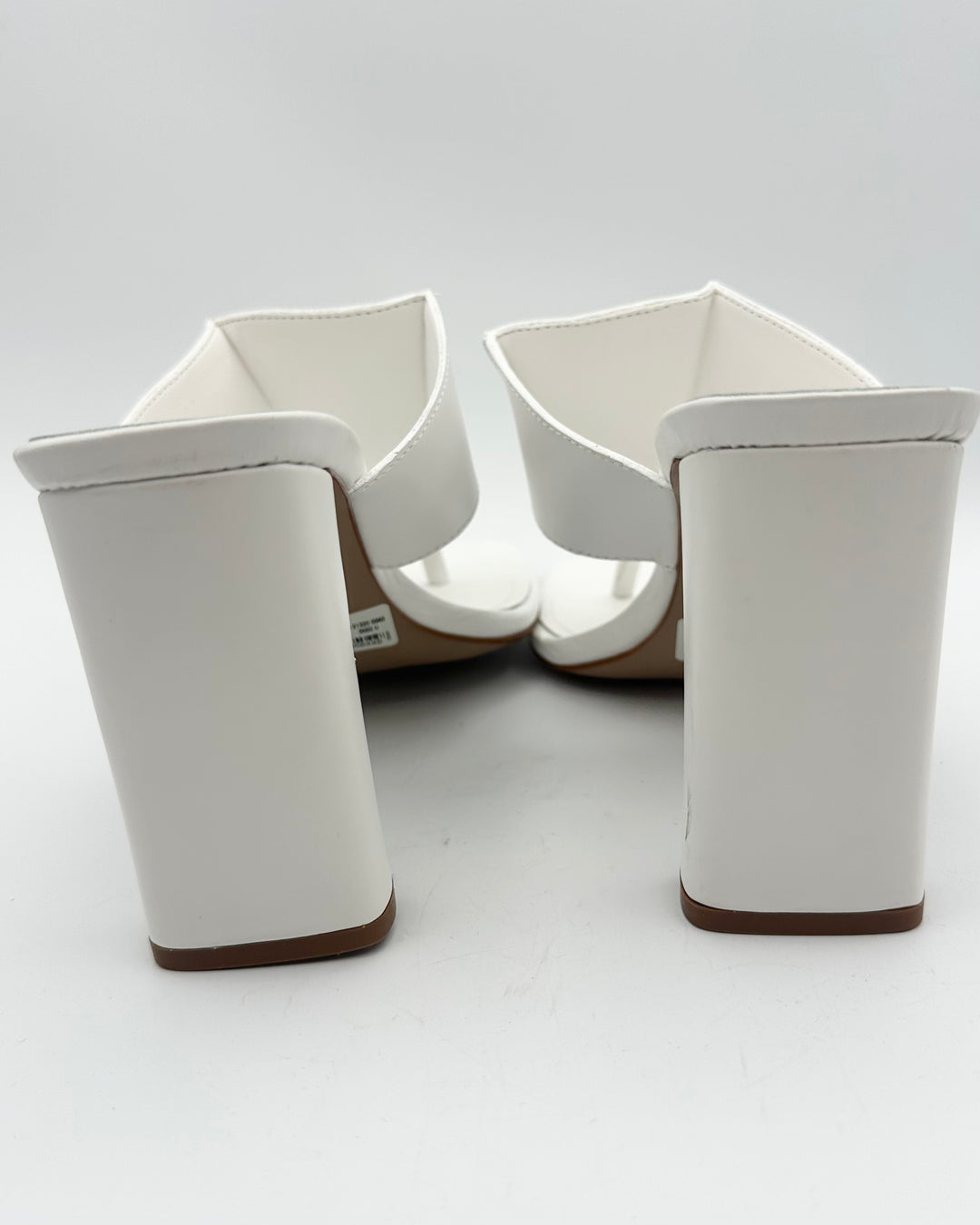 Schutz White Heel Sandals - Size 8