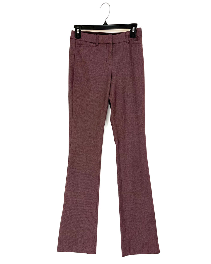 Express Burgundy Printed Trousers - Size 00L