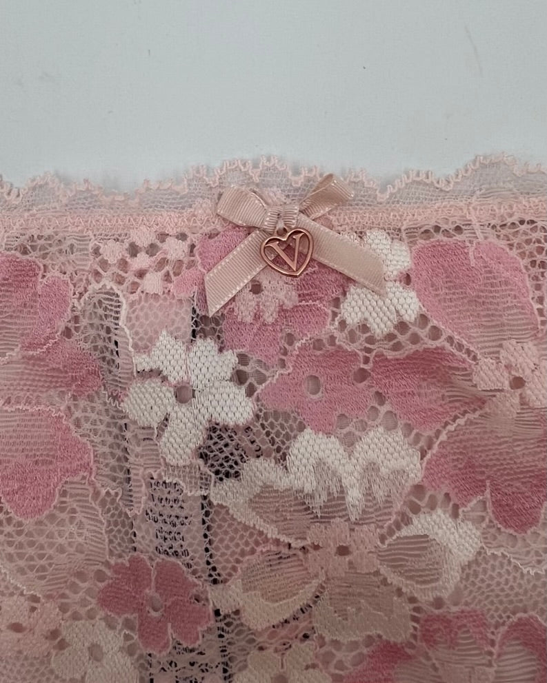 Victoria Secret Pink Floral Lace Underwear - Size XXL