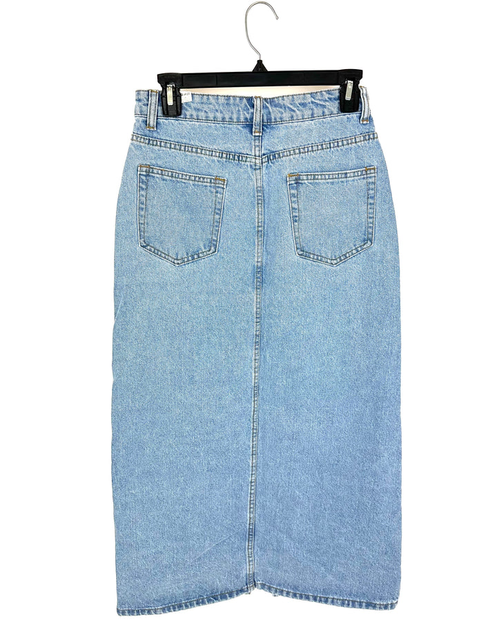 Shein Long Denim Skirt - Size 4