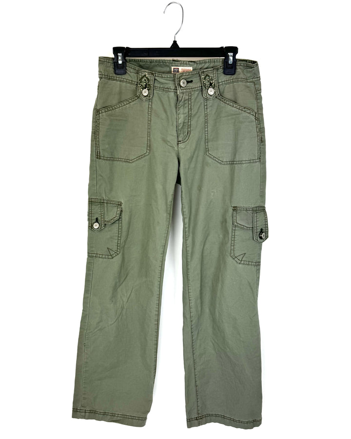 Faded Glory Green Cargo Pants - Size 4