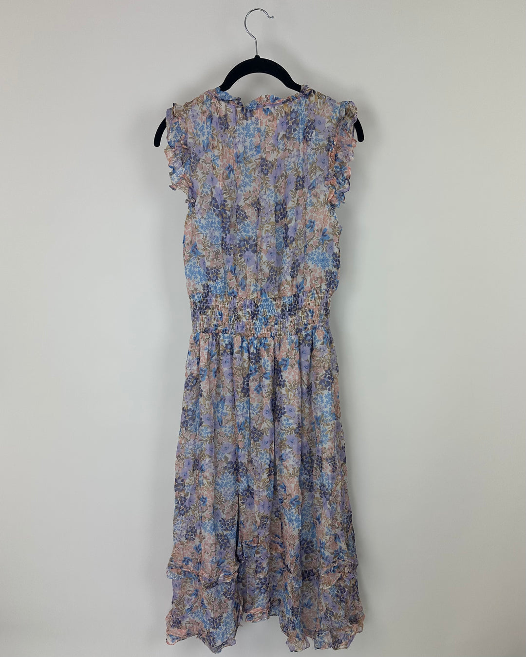 Pastel Multi-Color Floral Maxi Dress - Size 4