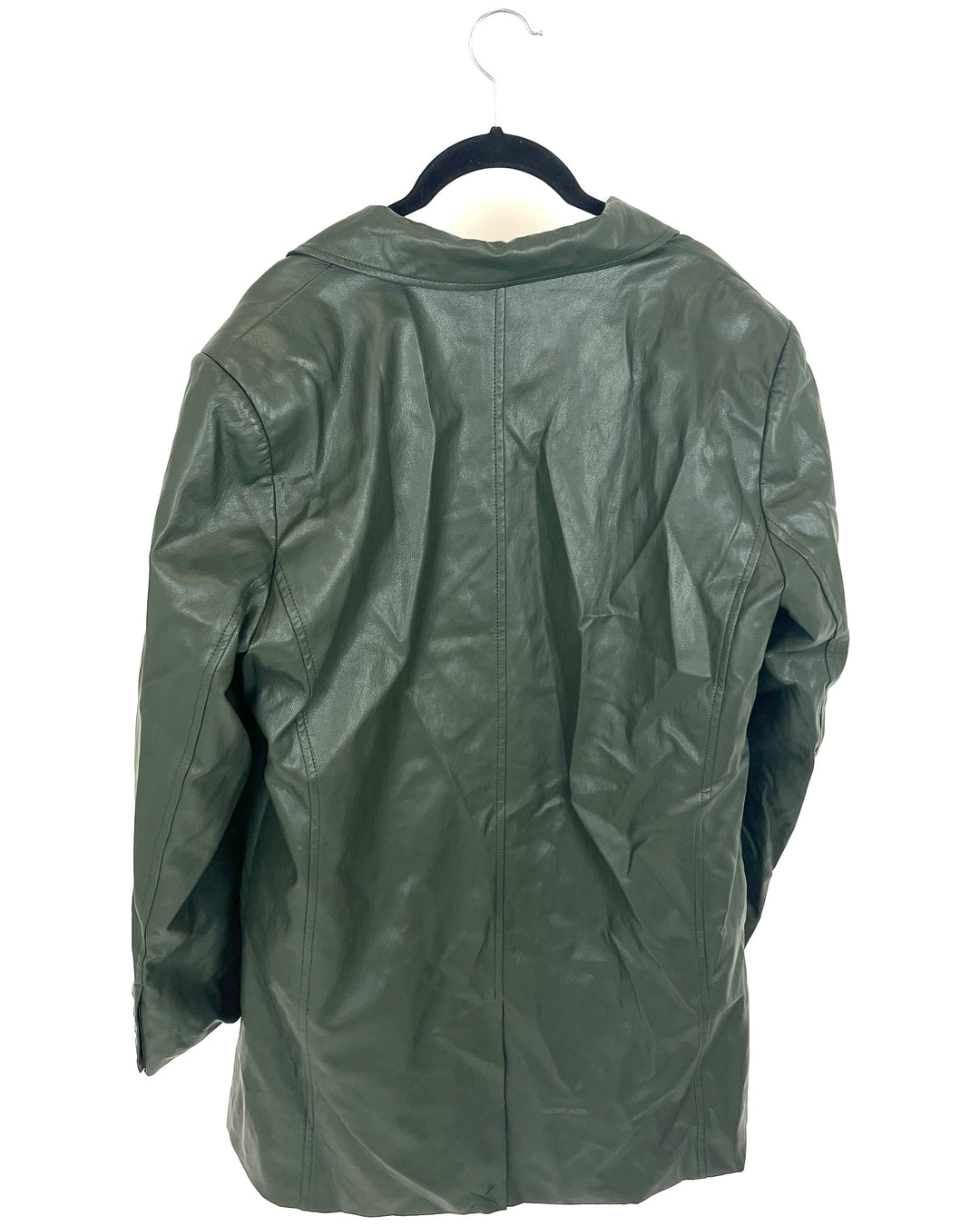 We the Free Dark Green Leather Jacket - XL