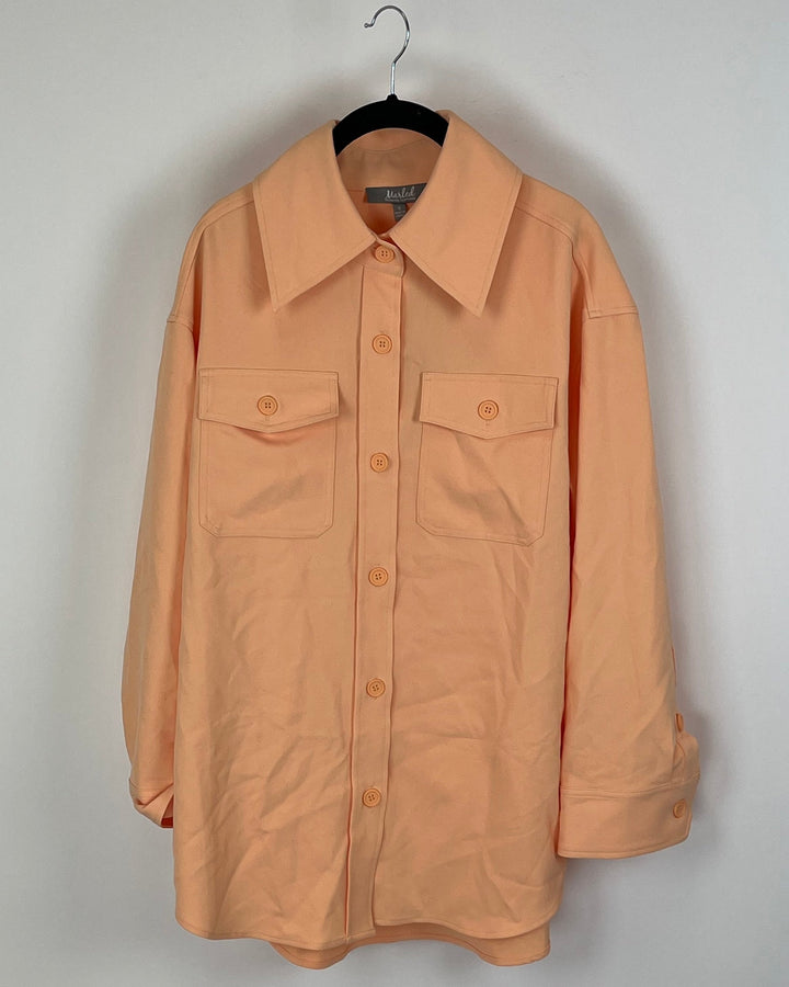 Orange Creamsicle Button Down - Size 6/8