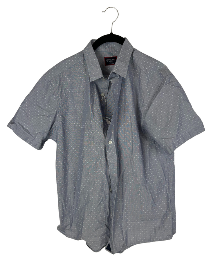 MENS UNTUCKit Blue Dotted Shirt - Medium