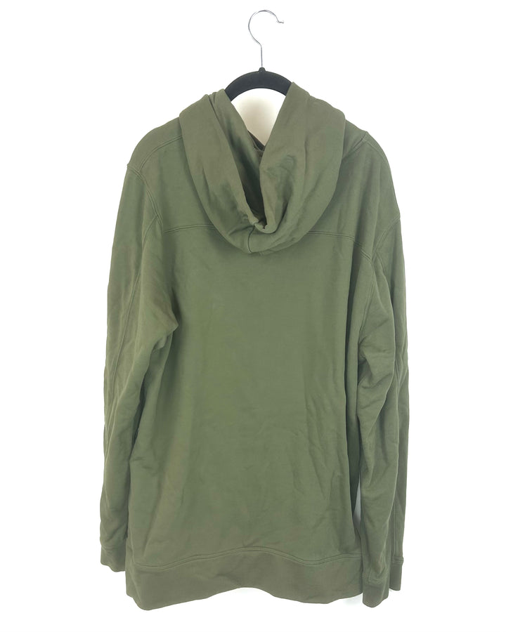 MENS NTLY Olive Green Hoodie - Large