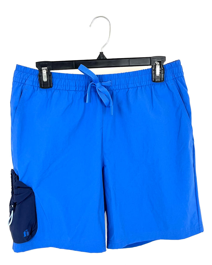 MENS Royal Blue Shorts With Side Cargo Pocket - Small and Medium