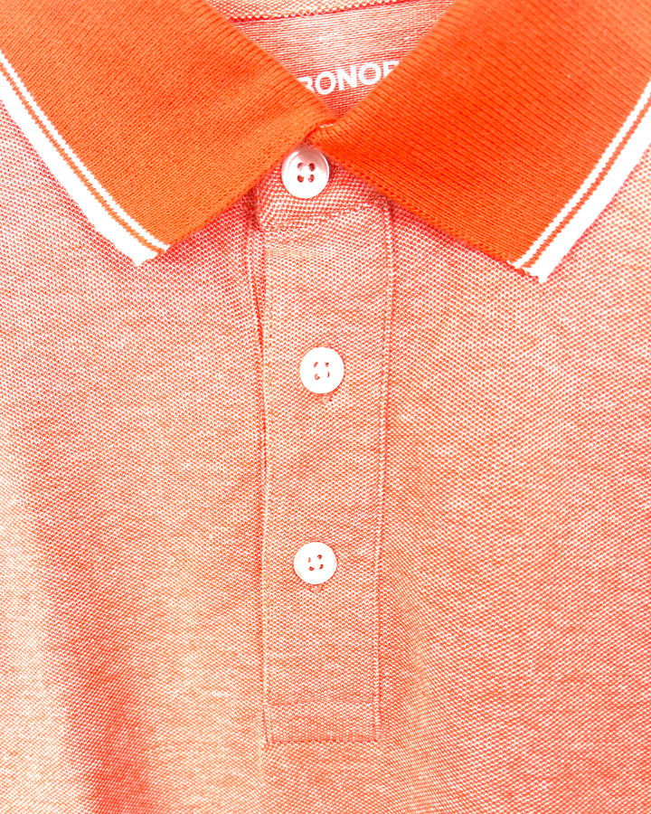 MENS Orange Collared Short Sleeve Shirt - Medium