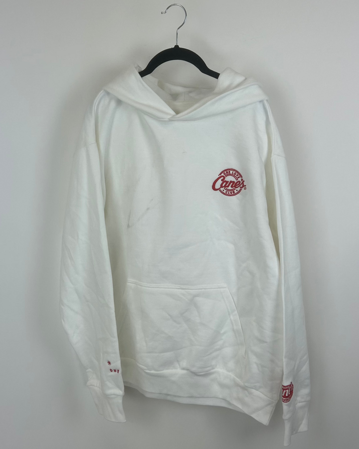 MENS Raising Cane's White Sweatshirt - Large