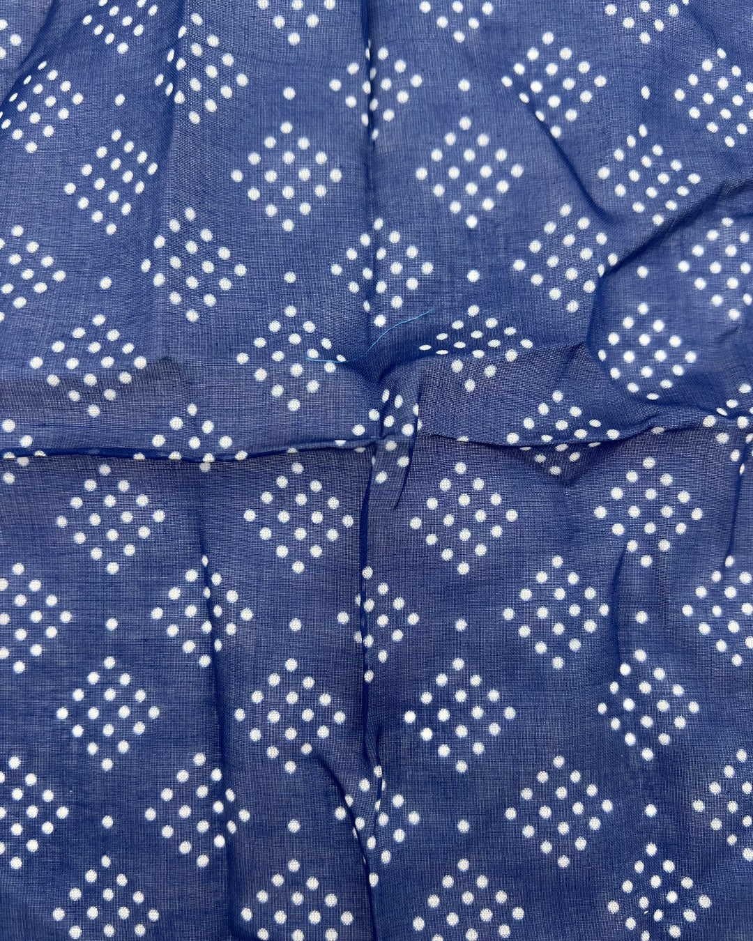 MENS Dark Blue and White Diamond Dot Pocket Square