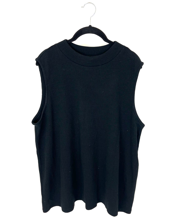 Eileen Fisher Black Knit Sleeveless Top - 1X