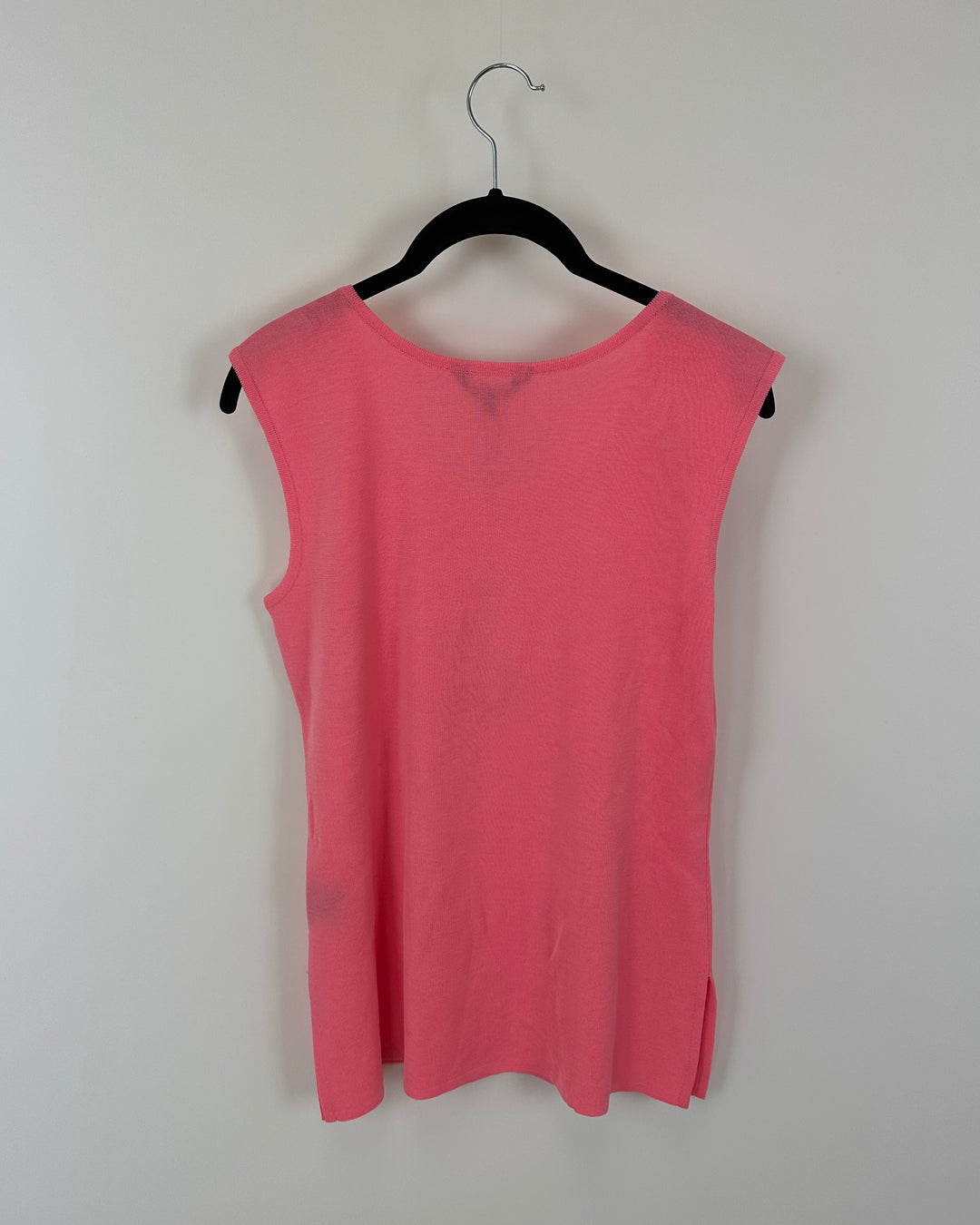 Bubble Gum Pink Knit Tank Top - Size 2-4