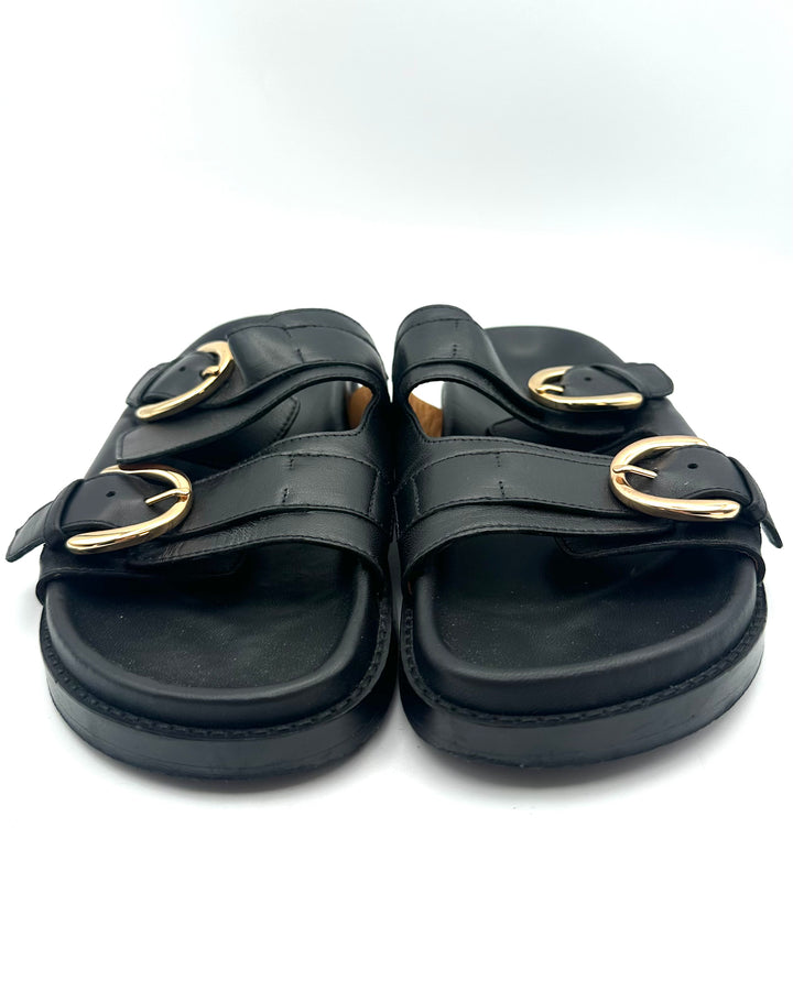 Souliers x Sezane Black Sandals - Size 9