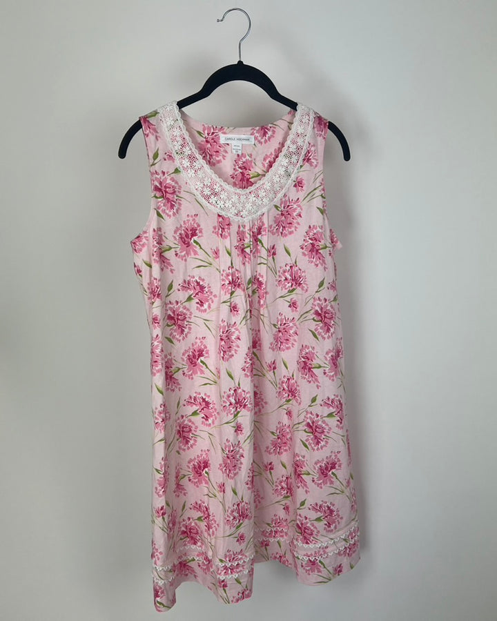 Pink Floral Nightgown - Size 4