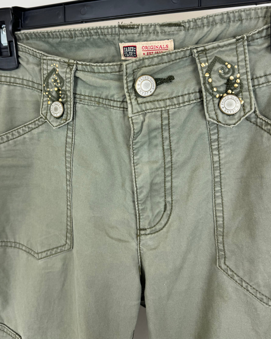 Faded Glory Green Cargo Pants - Size 4