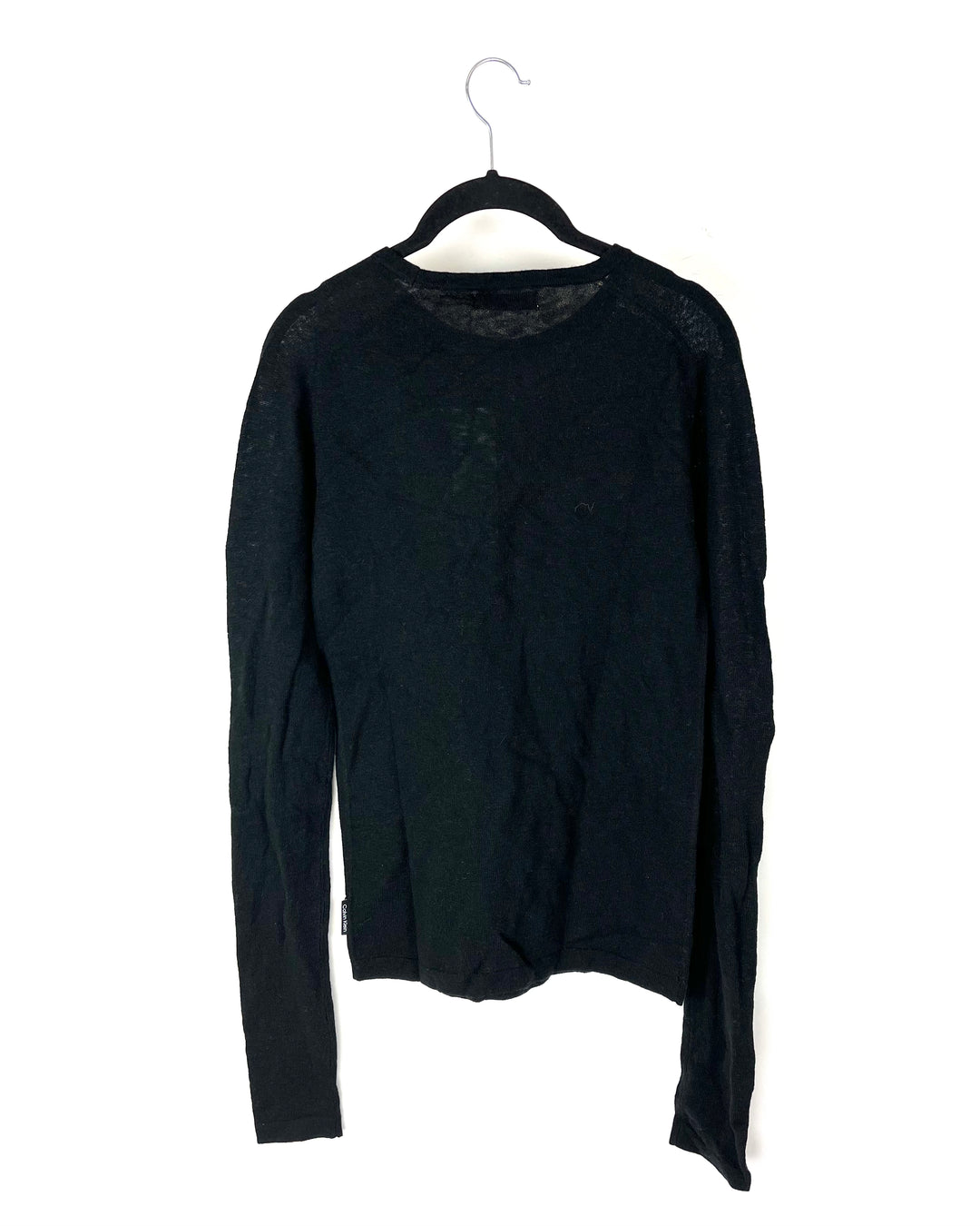 Black Long Sleeve Crewneck Sweater - Small