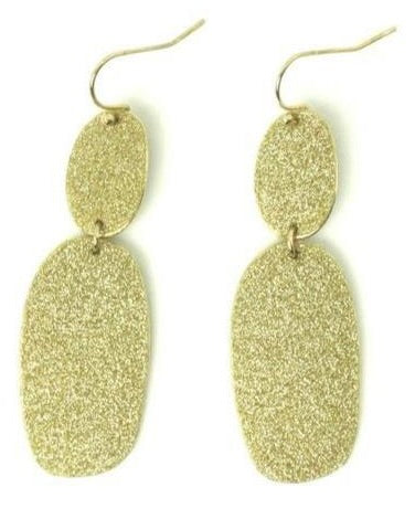 Gold Dangling Glitter Earrings