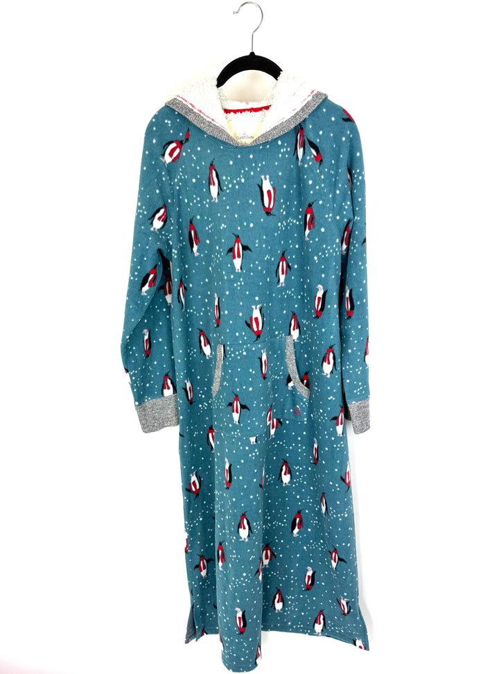 Winter Penguin Fleece Lounge Dress - Size 4/6