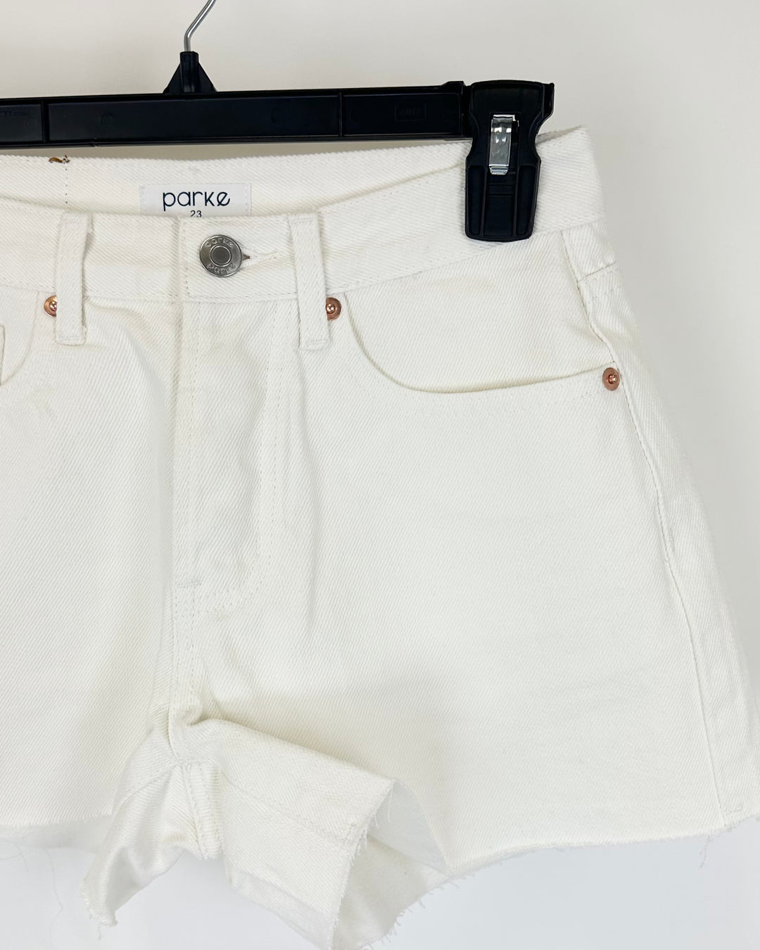 White Denim Shorts - Size 23, 24 and 25 (Waist)