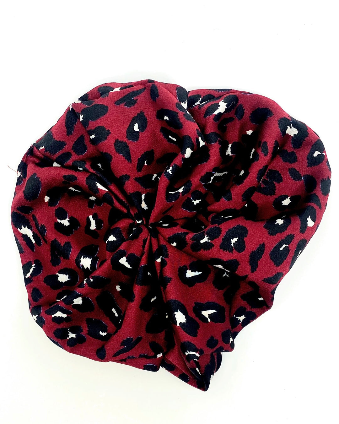 Burgundy Leopard Print Jumbo Scrunchie