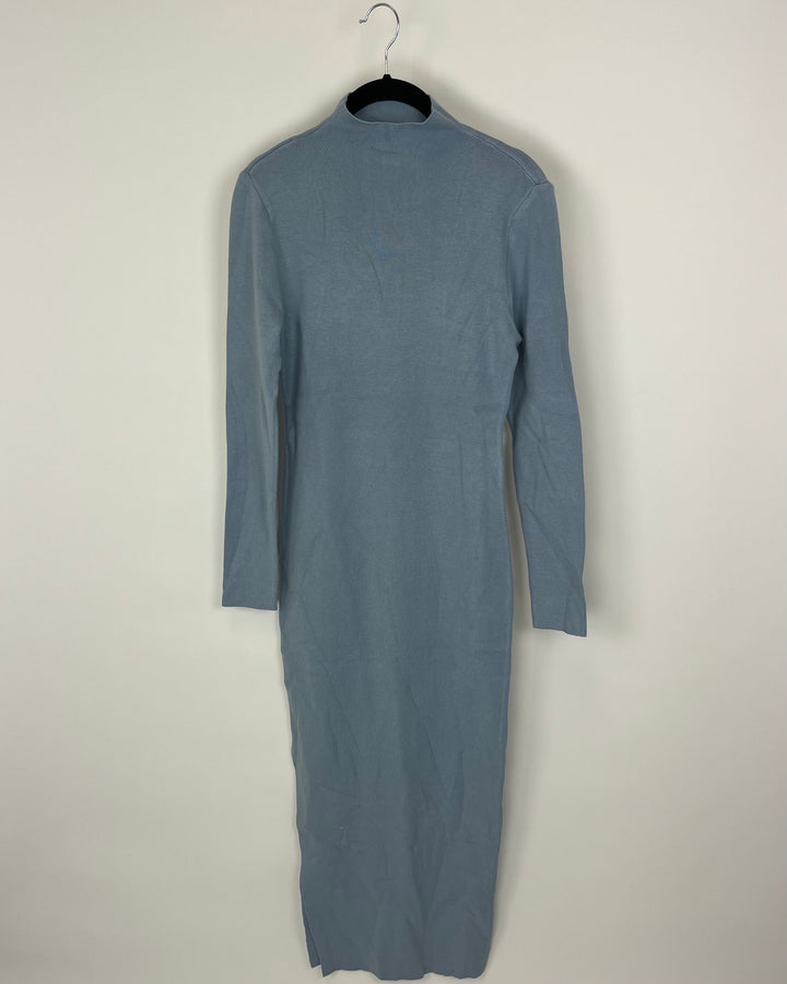 Baby Blue Turtleneck Sweater Dress - Medium and 1X